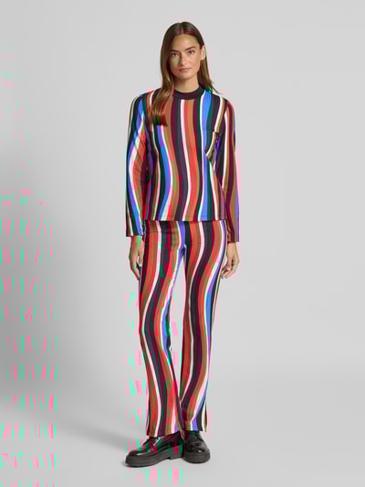 Marc Cain Shirt met lange mouwen met elastische ronde hals Rood - 1