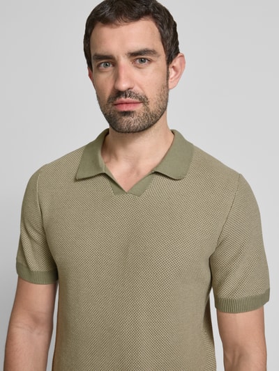 Jack & Jones Premium Regular Fit Poloshirt mit V-Ausschnitt Modell 'CEASTON' Sand 3