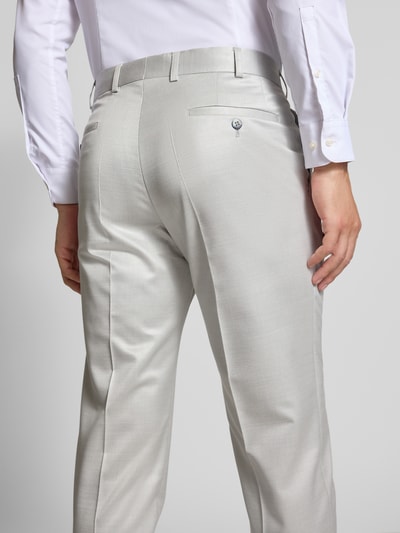 Wilvorst Regular fit pantalon met persplooien Zilver - 3