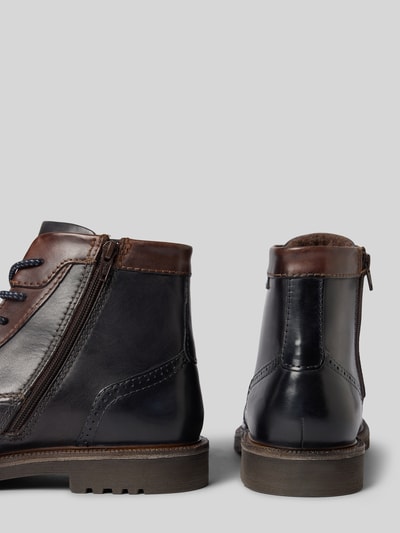 bugatti Schnürstiefel mit Label-Detail Modell 'Seve' Dunkelbraun 2