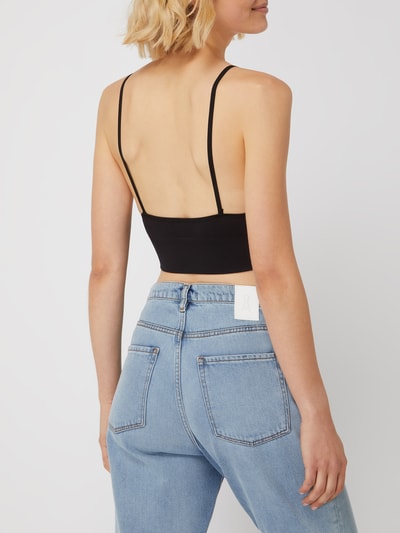 Only Crop Top mit Spaghettiträgern Modell 'Vicky' Black 5