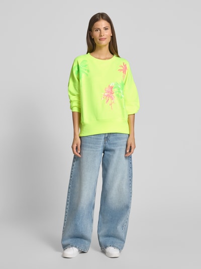 miss goodlife Relaxed Fit Sweatshirt mit Rundhalsausschnitt Neon Gelb 1