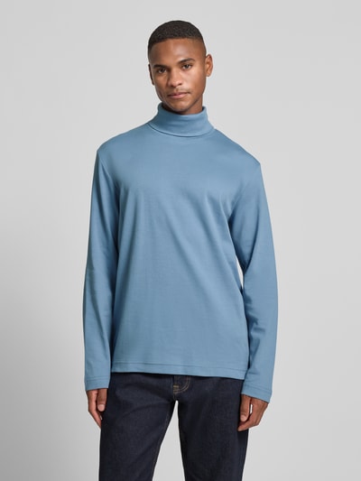 Tom Tailor Regular fit coltrui van katoenmix Jeansblauw - 4