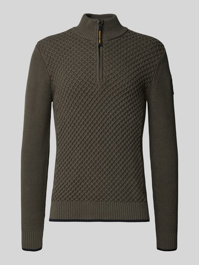 PME Legend Gebreide pullover met ribboorden Leem - 2