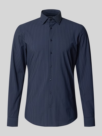Jake*s Slim Fit Business-Hemd mit Kentkragen Marine 2