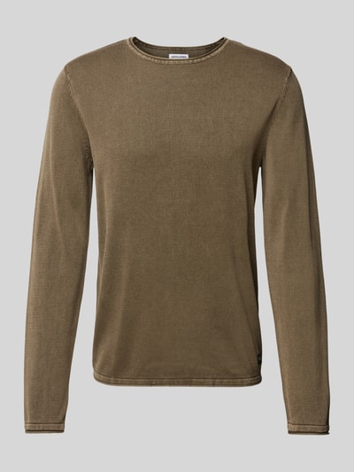 Jack & Jones Sweter z dzianiny z okrągłym dekoltem model ‘ELEO’ Oliwkowy 2