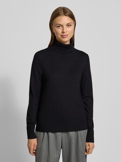 s.Oliver RED LABEL Regular Fit Rollkragenpullover aus Viskose-Mix BLACK 4