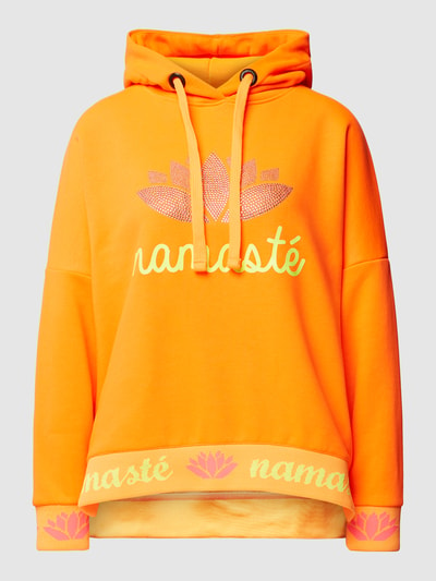 miss goodlife Hoodie mit Statement-Print Modell 'NAMASTE' Neon Orange 2