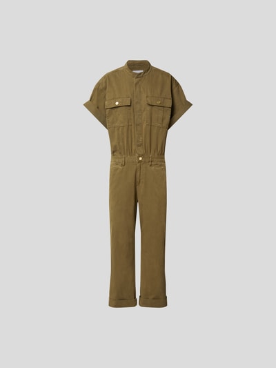 Frame Jumpsuit mit Stehkragen Khaki 2