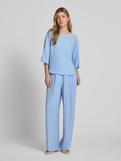 Windsor Spodnie do garnituru o kroju straight fit w kant Jasnoniebieski 1