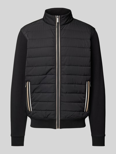 bugatti Sweatjacke mit Kontraststreifen Black 2