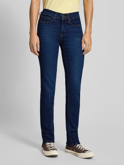 Levi's® 300 Slim Fit Jeans aus Baumwoll-Mix Modell '312' Blau 4