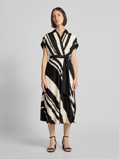 Lauren Ralph Lauren Sukienka midi z wiązanym paskiem model ‘FRATILLIO’ Złamany biały 4