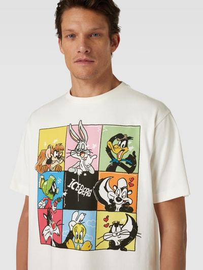 Iceberg T-shirt z nadrukiem Looney Tunes® w odcieniu brudnej bieli Złamany biały 3