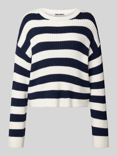 Review Strickpullover mit Rundhalsausschnitt Marine 2