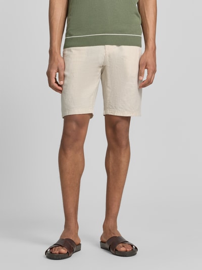 Lindbergh Bermudas aus Leinen-Mix mit französischen Eingrifftaschen Sand 4