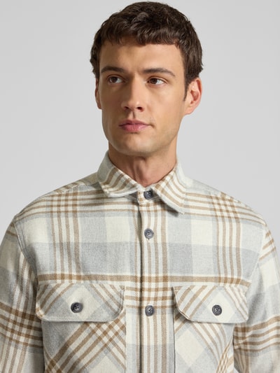 Jack & Jones Premium Regular fit vrijetijdsoverhemd met kentkraag Lichtgrijs gemêleerd - 3