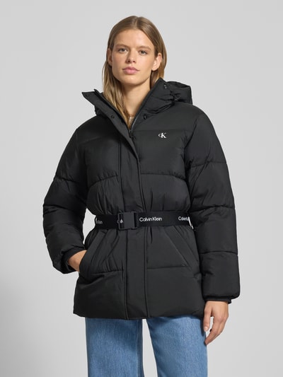 Calvin Klein Jeans Płaszcz pikowany z kapturem Czarny 4