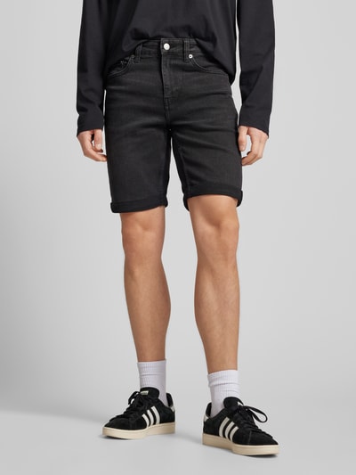 Only & Sons Regular Fit Jeansshorts im 5-Pocket-Design Modell 'PLY' Black 4