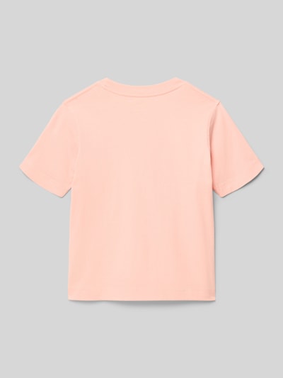 Productfoto, T-shirt met korte mouwen in lichtroze katoenmix, regular fit, model 'NORREBRO' van Jack & Jones, ruglengte maat 140: 46 cm