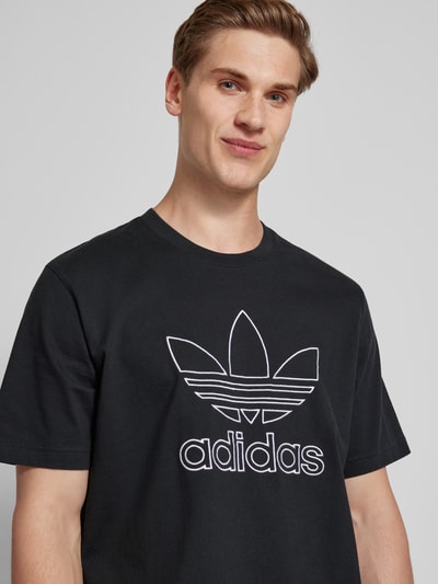 adidas Originals T-Shirt mit Label-Print Black 3