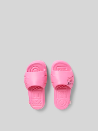 Kenzo Slides mit Label-Print Pink 4