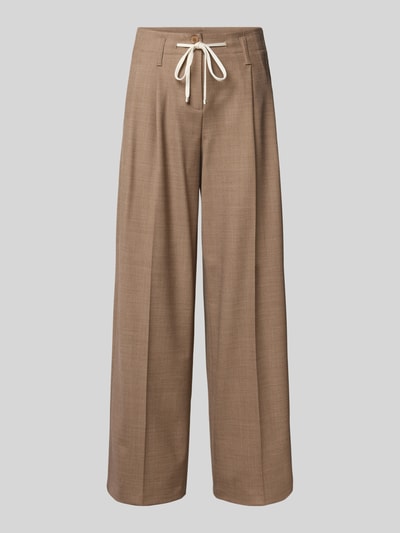 CAMBIO Hose mit weitem Bein und Bügelfalten Modell 'ADDISON' Camel Melange 2