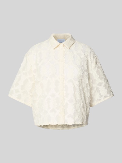 Jake*s Collection Overhemdblouse met knoopsluiting Offwhite - 2