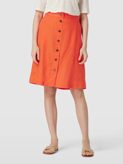 Part Two Knielange rok met knoopsluiting Lichtrood - 4