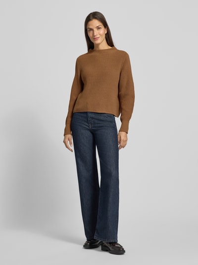 OPUS Gebreide pullover met opstaande kraag, model 'Pontelle' Camel - 1