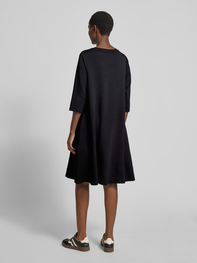 Soyaconcept Knielange jurk met ronde hals, model 'BANU' Zwart - 5