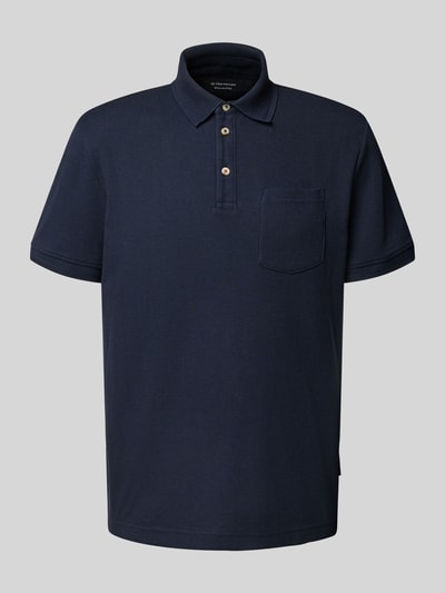 Tom Tailor Regular fit poloshirt van katoenmix Donkerblauw - 2