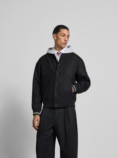 MAISON KITSUNÉ Blouson mit gerippten Abschlüssen Black 4