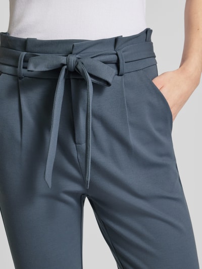 Vero Moda Tapered Fit Stoffhose mit Bindegürtel Modell 'EVA' Blau 3