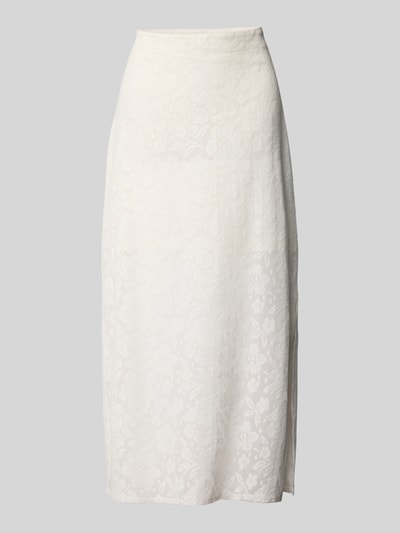 Jake*s Casual Midirok met loopsplit Offwhite - 2