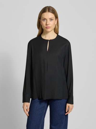 Tommy Hilfiger Relaxed Fit Langarmbluse aus reiner Viskose BLACK 4