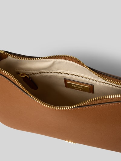 Lauren Ralph Lauren Handtas van runderleer met labelapplicatie Cognac - 5