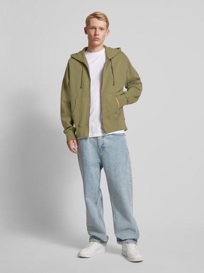 Levi's® Sweatjacke mit Eingrifftaschen Oliv 1