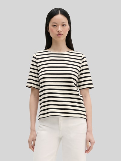Marc O'Polo T-shirt o kroju relaxed fit z czystej bawełny Granatowy 4