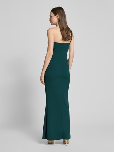 SISTAGLAM Abendkleid mit One-Shoulder-Träger Modell 'Elaya' Dunkelgruen 5