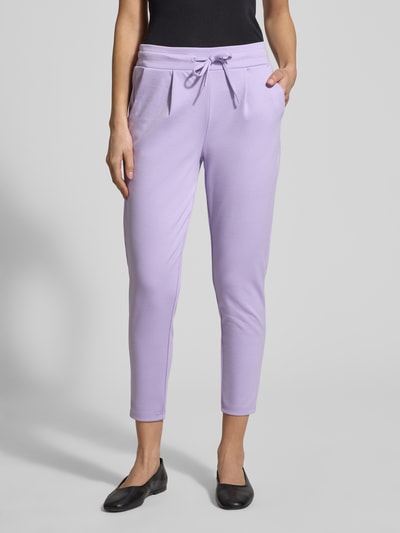 ICHI Spodnie materiałowe o kroju slim fit z dodatkiem wiskozy Model 'Kate' Jasnofioletowy 4