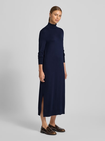Christian Berg Woman Strickkleid aus Viskose-Mix mit Rollkragen Dunkelblau 1