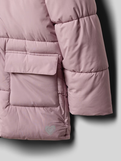 s.Oliver RED LABEL Kurtka pikowana o kroju regular fit z odblaskowym nadrukiem Jasnofioletowy 2