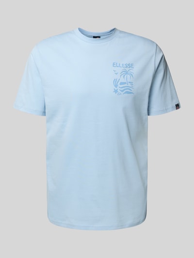 Ellesse T-shirt met motief- en labelprint, model 'TROPICOSA' Lichtblauw - 2