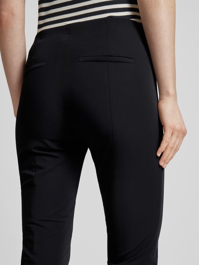 Cambio Spodnie o kroju slim fit z zapięciem na guzik model ‘SUMMER’ Czarny 3
