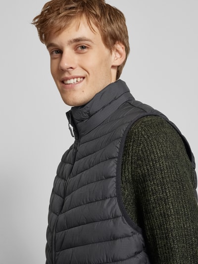 Jack & Jones Bodywarmer met opstaande kraag, model 'STATE' Zwart - 3