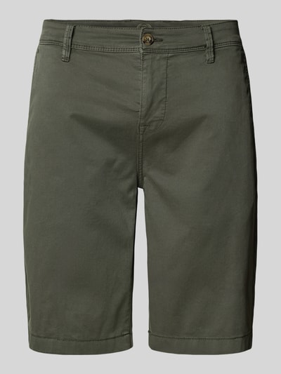 Lerros Regular fit bermuda met achterzakken Olijfgroen - 2