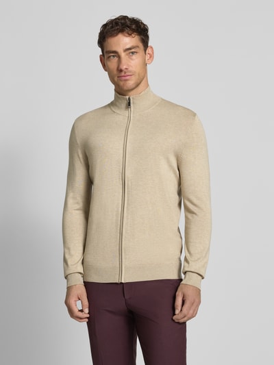 MCNEAL Strickjacke aus Viskose-Mix mit Stehkragen Mud Melange 4