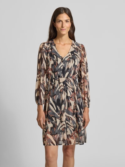 ZABAIONE Knielanges Kleid mit V-Ausschnitt Black 4