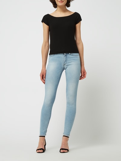 Only Cropped Shirt mit Rippenstruktur Modell 'Nella'  Black 1